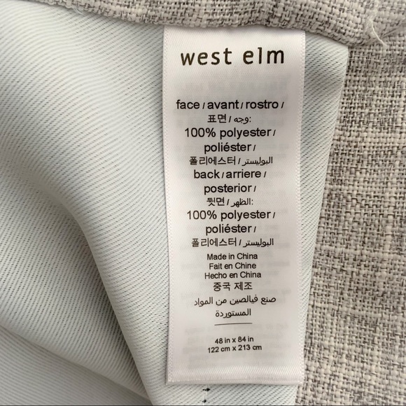 🚫Sold🚫 West Elm Midcentury Modern Crossweave Blackout Set of 2 Curtains - Picture 3 of 5